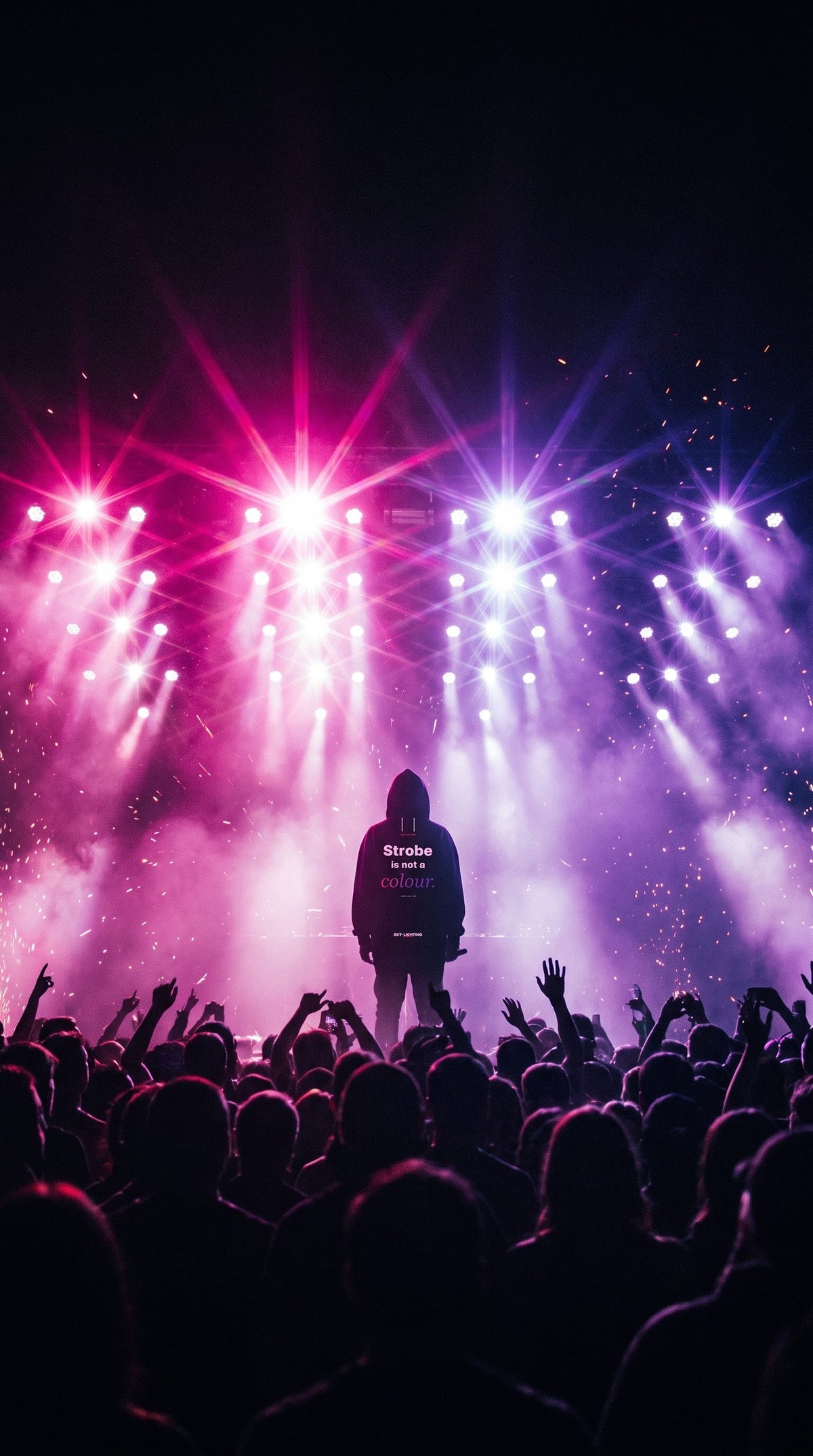 Sky-Lighting Show – Crowd im Licht